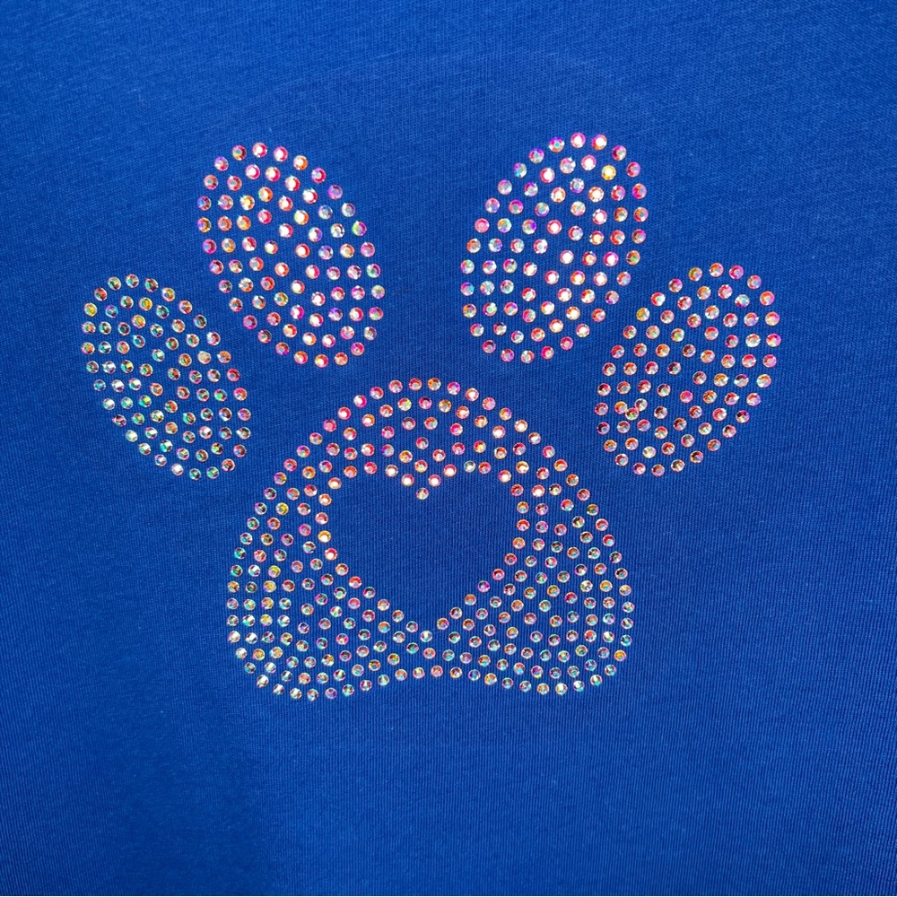 Paw with Heart Rhinestone Top [5 R] - Picture 3 of 9